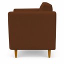 Ver imagem 2 de Poltrona Decorativa Aviv para Sala Escritório Recepção Luxo Linho Terracota Premium Easy Clean