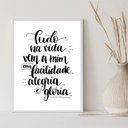 Ver imagem 2 de Quadro Tudo na Vida Vem a Mim com Facilidade 33x24cm:moldura Preta