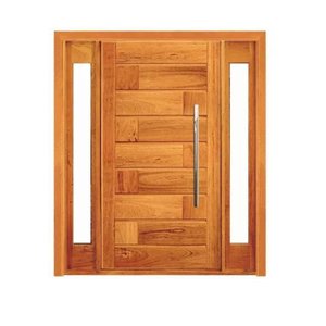 Porta Pivotante 713 Brotas com Visor Lateral Duplo - Madeira Maciça - Angelim:2,17m X 2,00m