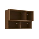 Ver imagem 4 de Armário Aéreo P/ Cozinha Vibra T651 C/ 4 Portas (1 C/ Vidro) 120cm Canela/verde Pistache Lacca -