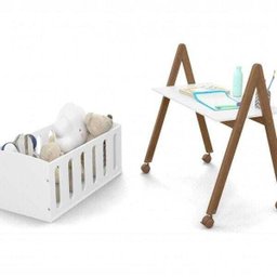 Mini Berço Sissi Matic Branco Eco Wood 61360 Quarto Bebê - 4