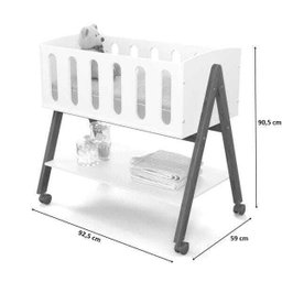 Mini Berço Sissi Matic Branco Eco Wood 61360 Quarto Bebê - 5
