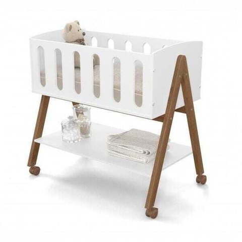 Mini Berço Sissi Matic Branco Eco Wood 61360 Quarto Bebê