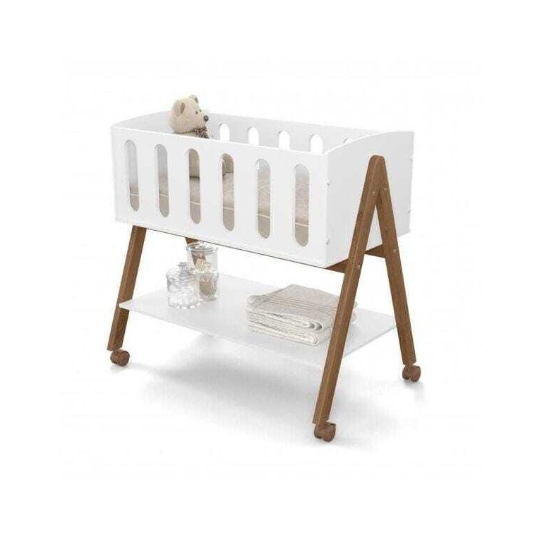 Mini Berço Sissi Matic Branco Eco Wood 61360 Quarto Bebê