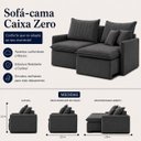 Ver imagem 3 de Sofá Madri Caixa Zero 200m - Grafite