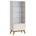 Ver imagem 1 de Cristaleira Classic 1 Gaveta Imcal 22911 Off White Sala