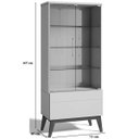 Ver imagem 4 de Cristaleira Classic 1 Gaveta Imcal 22911 Off White Sala