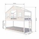 Ver imagem 2 de Beliche Infantil Montessori com Varanda Casinha Dos Sonhos Madeira Maciça Branco Megamobilia