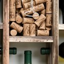 Ver imagem 5 de Adega de Madeira Maciça para 11 Garrafas de Vinho com Porta Rolhas e Porta Taças Taças - Rústica