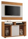 Ver imagem 1 de Rack com Painel Línio Freijó com Off White - MoveisAqui