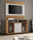 Ver imagem 2 de Rack com Painel Línio Freijó com Off White - MoveisAqui