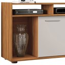 Ver imagem 3 de Rack com Painel Línio Freijó com Off White - MoveisAqui