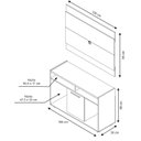 Ver imagem 5 de Rack com Painel Línio Freijó com Off White - MoveisAqui