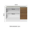 Ver imagem 4 de Balcão de Pia Cozinha 2 Portas e 3 Gavetas (Com Tampo) Branco/Rustic Stella Madesa
