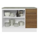 Ver imagem 5 de Balcão de Pia Cozinha 2 Portas e 3 Gavetas (Com Tampo) Branco/Rustic Stella Madesa