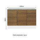 Ver imagem 3 de Balcão de Pia Cozinha 2 Portas e 3 Gavetas (Com Tampo) Branco/Rustic Stella Madesa