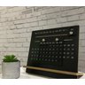 Calendário de Mesa Permanente Madeira Preto Home Office Decorativo - 5