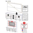 Ver imagem 5 de Rack com Painel TV 65" Retrô com Espelho Flórida Multimóveis V3138