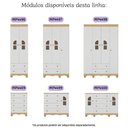Ver imagem 7 de Berço 3 em 1 para Colchão 130x60cm com Cômoda 2 Portas 4 Gavetas Aurora Multimóveis Mp4766