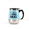 Caneca Misturadora Automática Stirring Mug 400ml Copo Elétrico Mixer Magnético - Azul Claro - 1