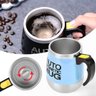 Caneca Misturadora Automática Stirring Mug 400ml Copo Elétrico Mixer Magnético - Azul Claro - 4