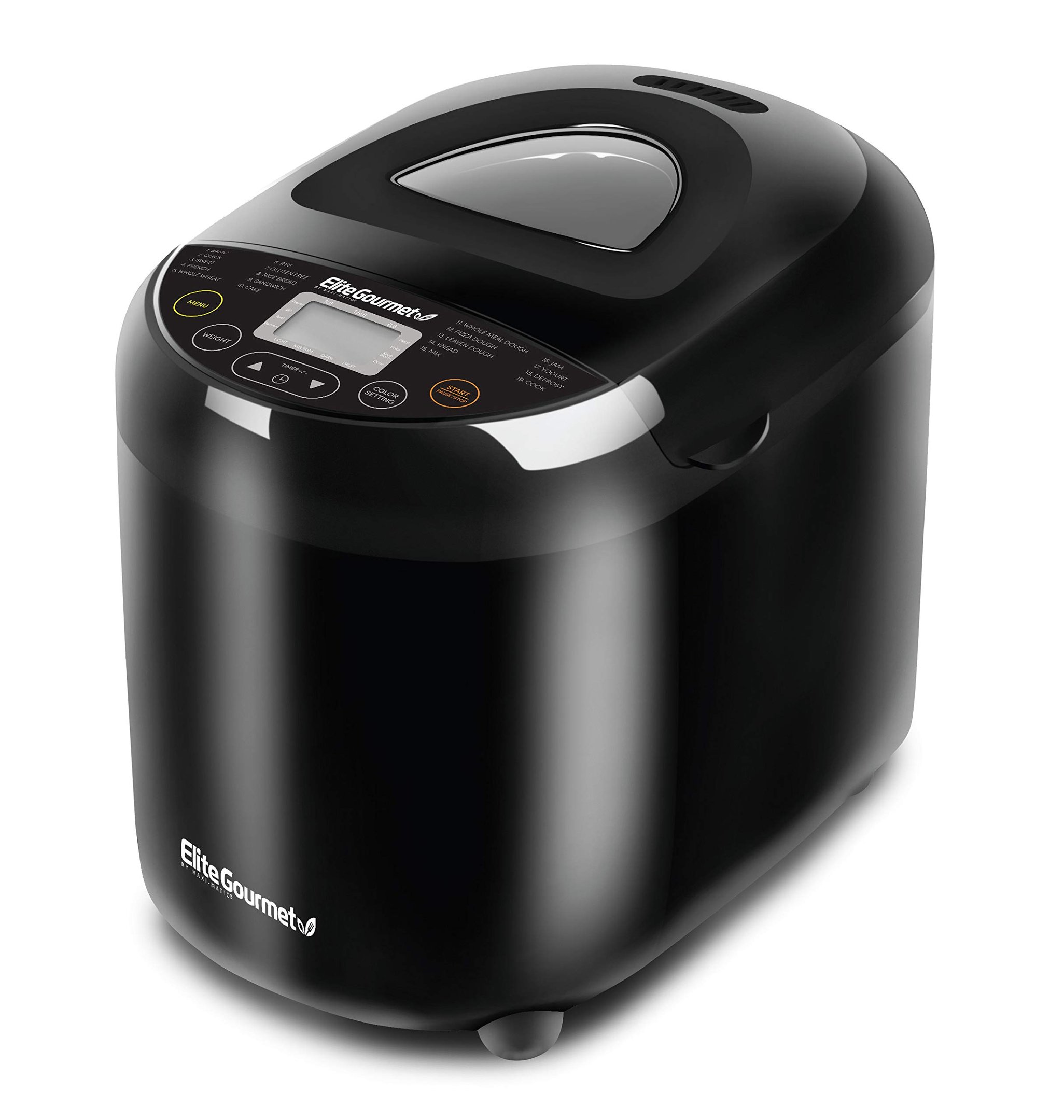 Elite Gourmet Ebm8103b Máquina de Pão Programável 2l Preto