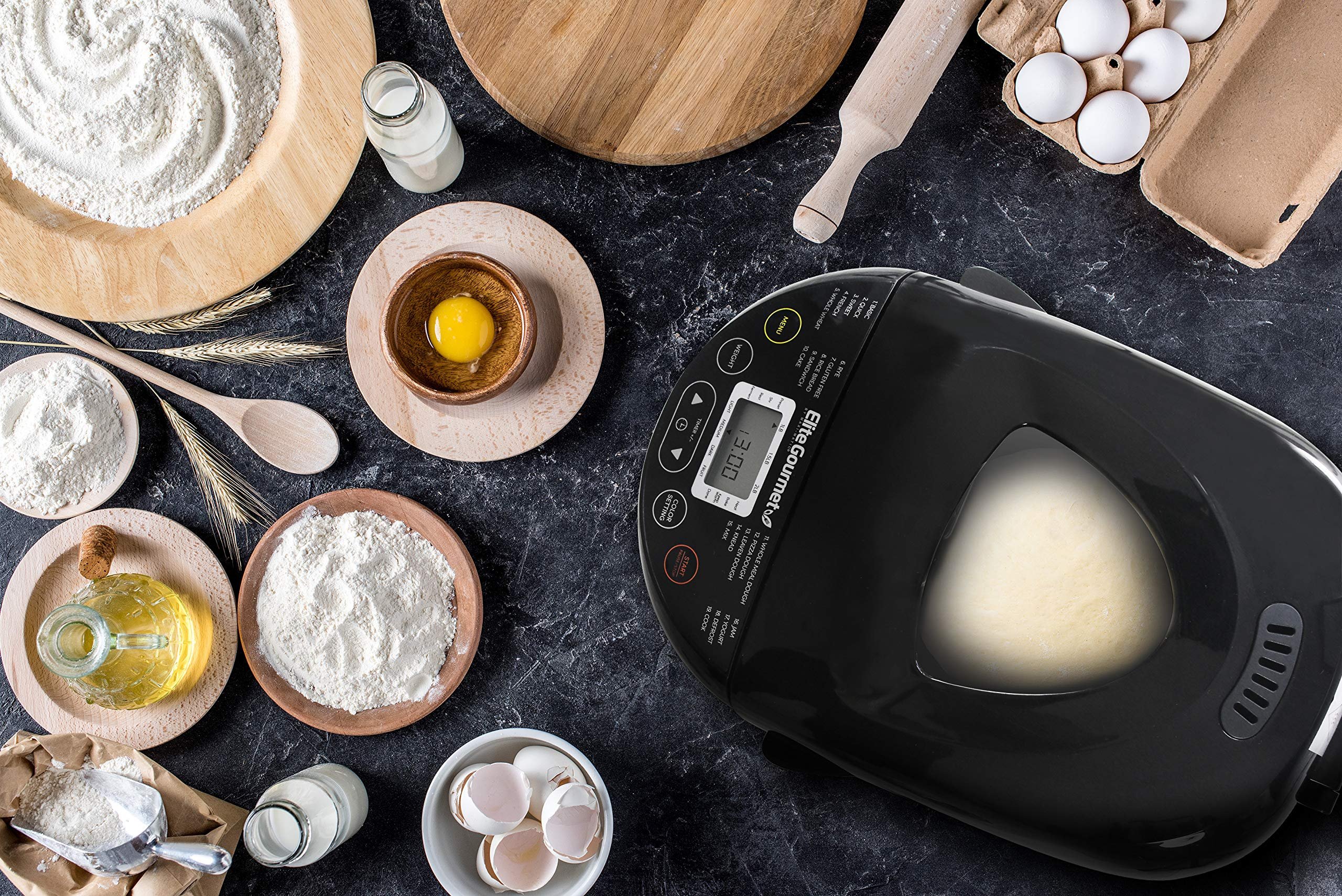 Elite Gourmet Ebm8103b Máquina de Pão Programável 2l Preto - 7