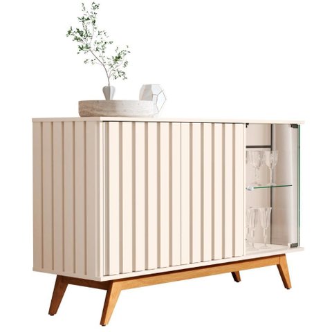 Buffet Aparador Açaí 3 Portas Ripado Off White JB Bechara