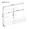 Painel para Tv até 60 Polegadas 180cm Off White/freijó Trend com Lâmpada Led - 3