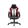 Cadeira Gamer Royale Preto, Branco e Vermelho com Regulagem de Altura - 1