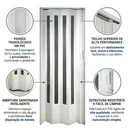Ver imagem 5 de Porta Sanfonada de PVC Translucido 210cm x 96cm Plastporta Bcf Branco