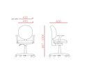Ver imagem 2 de Cadeira Giratoria Zeus Executiva Back System - Couro Sintetico Corano - Preto