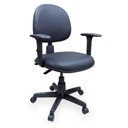 Ver imagem 1 de Cadeira Giratoria Zeus Executiva Back System - Couro Sintetico Corano - Preto