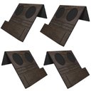 Ver imagem 1 de Kit 04 Esteiras Bandejas Com Suporte Para Copos e Controle Para Sofá MDF Tabaco - Gran Belo