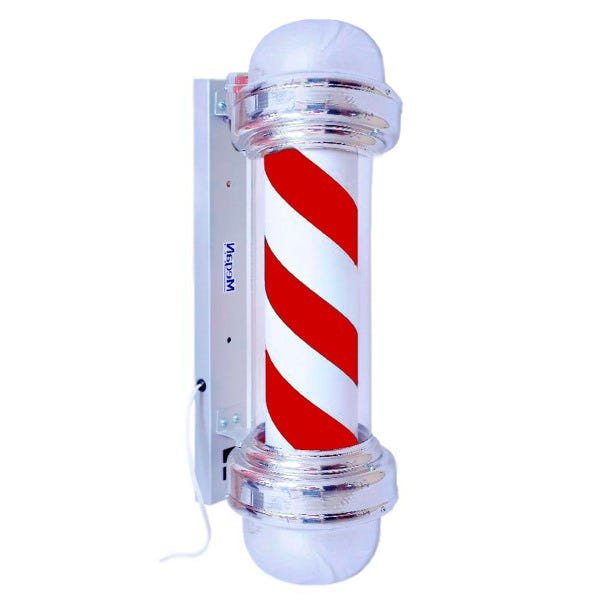 Barber Pole Poste de Barbeiro Vermelho 65cm sem Globo 110V - 2