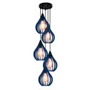 Ver imagem 1 de Luminária Teto Lustre Pendente Balcão Cozinha Sala 5 Chile Cor:azul