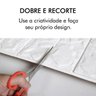 Kit 20 Placas Painel 3D Revestimento Tijolo Branco Auto Adesivo 70cm x 76cm - 2