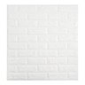Kit 20 Placas Painel 3D Revestimento Tijolo Branco Auto Adesivo 70cm x 76cm - 1