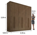 Ver imagem 3 de Guarda Roupa Casal 6 Portas 4 Uberaba - Móveis Valverde