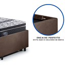 Ver mais imagens de Bicama Box Solteiro 88x188 Suede Marrom com Dois Colchões Gransleep Molas Verticoil Ecoflex