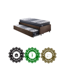 Ver imagem 5 de Bicama Box Solteiro 88x188 Suede Marrom com Dois Colchões Gransleep Molas Verticoil Ecoflex