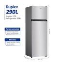 Ver imagem 3 de Geladeira Refrigerador Hq Defrost 290 Litros Prata Hq-290RDF