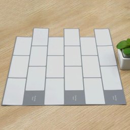 Painel Adesivo 3D Revestimento Parede Cinza Ceramica DIY - 2