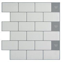 Painel Adesivo 3D Revestimento Parede Cinza Ceramica DIY - 1