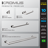 Kit Acessórios Para Banheiros 4 Peças Inox - Kromus Kitme4a - 2