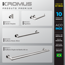 Ver imagem 3 de Kit Acessórios para Banheiros 4 Peças Inox - Kromus KITME4A