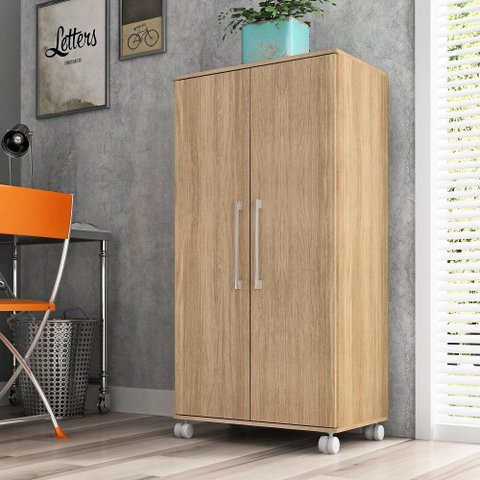 Armário de Escritório Michele 2 Portas 3 Prateleiras 110cm