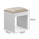 Ver imagem 5 de Penteadeira Camarim Maia Branco com Banqueta Almofadada - Móveis Luapa Branco
