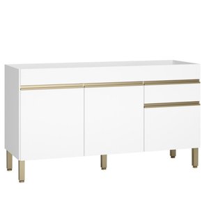 Balcão para Pia 150 Cm 3 Portas 1 Gaveta sem Tampo Kits Paraná