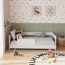 Ver imagem 6 de Mini Cama Infantil Montessoriana Quarto da Criança Berço Moderno Grade de Proteção Cor Branco